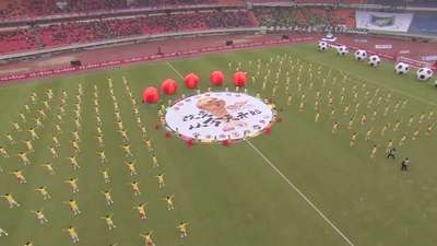 2015中超开幕式团体操 美少女拉拉队激情热舞