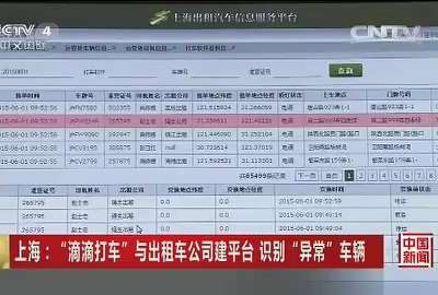 [视频]上海：“滴滴打车”与出租车公司建平台 识别“异常”车辆