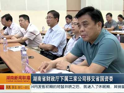 湖南省财政厅下属三家公司移交省国资委