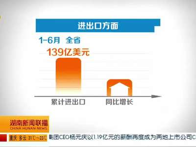 湖南省商务厅发布 全省招商引资、进出口、电子商务等13项指标稳中有升