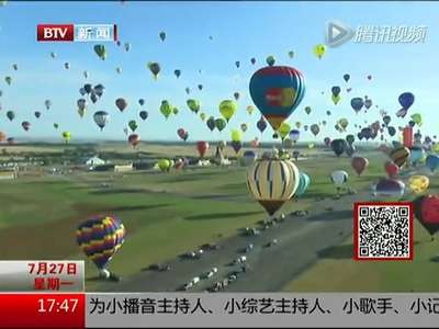 [视频]法国433个热气球升空直冲天际打破纪录 场面壮观