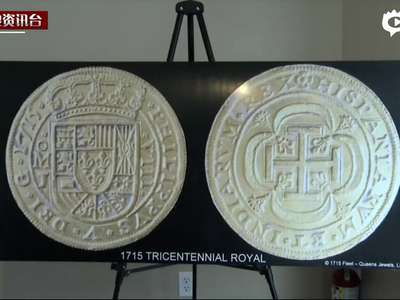 [视频]一枚50万美元！美寻宝队捞出皇家沉船金币