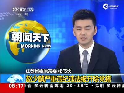 [视频]江苏原常委赵少麟被开除党籍 拉拢腐蚀领导干部