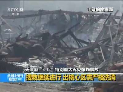 [视频]天津港“8·12”特别重大火灾爆炸事故 现场起火点已进一步得到控制