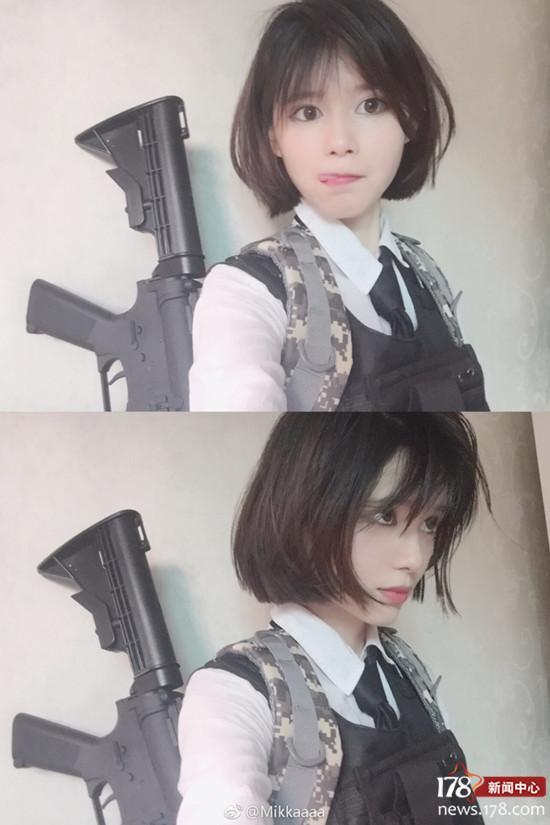 美女自制吃鸡真人表情包,网友:绝地求生妹子质量这么高?