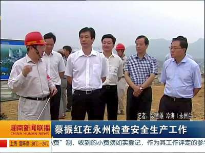 蔡振红永州检查安全生产工作