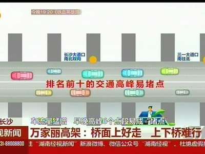 万家丽高架：桥面上好走 上下桥难行