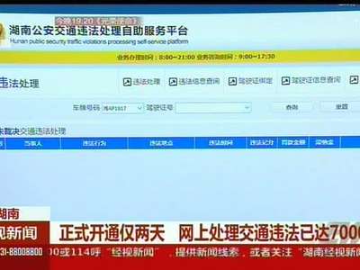 正式开通仅两天 网上处理交通违法已达7000多起