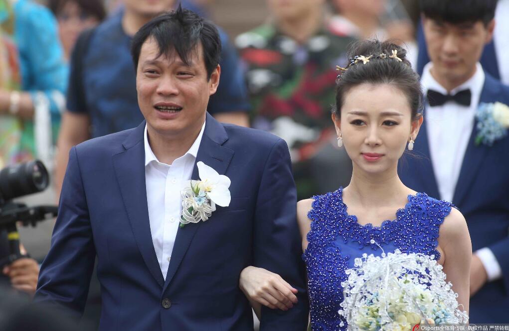 唯美的婚礼现场: 据了解,范志毅和妻子张梦瑾结识于一场饭局,两人在