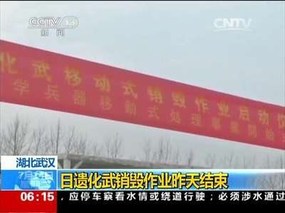 [视频]湖北武汉：日遗化武销毁作业昨天结束