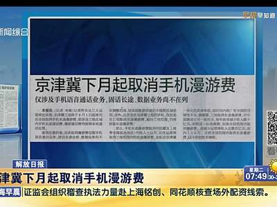 [视频]京津冀手机长途漫游费将于8月1日起取消