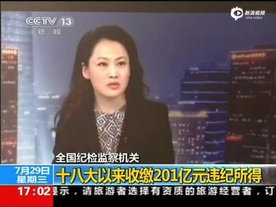 [视频]中纪委：十八大以来反腐挽回经济损失387亿