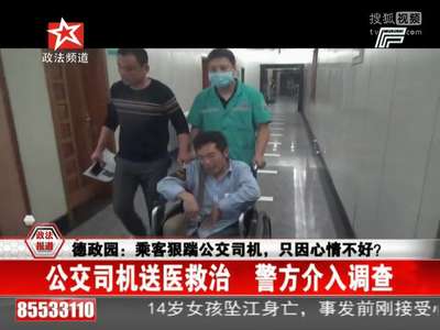 [视频]乘客狠踹公交司机 只因心情不好