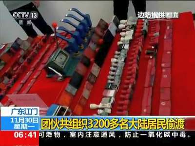 [视频]广东江门：特大偷渡犯罪团伙被摧毁 抓获22人