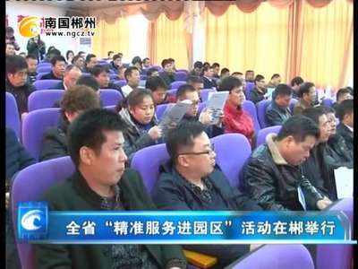 全省“精准服务进园区”活动在郴州举行