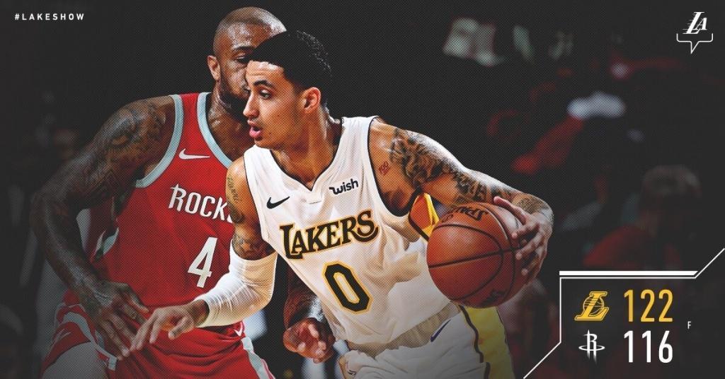 库神对飙哈登带领湖人击败火箭 38+7+4零失误