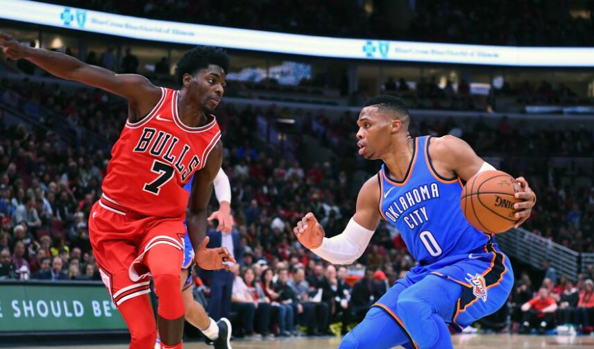 威少三双安东尼21分 雷霆客场32分屠戮公牛