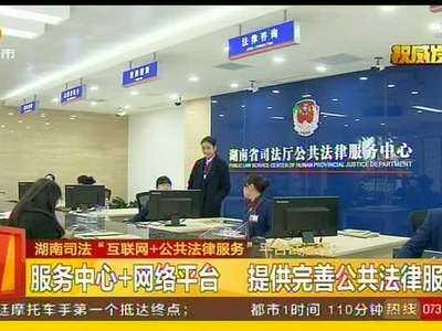 湖南司法“互联网+公共法律服务”平台试运行