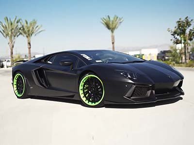 兰博基尼装骚绿色轮毂