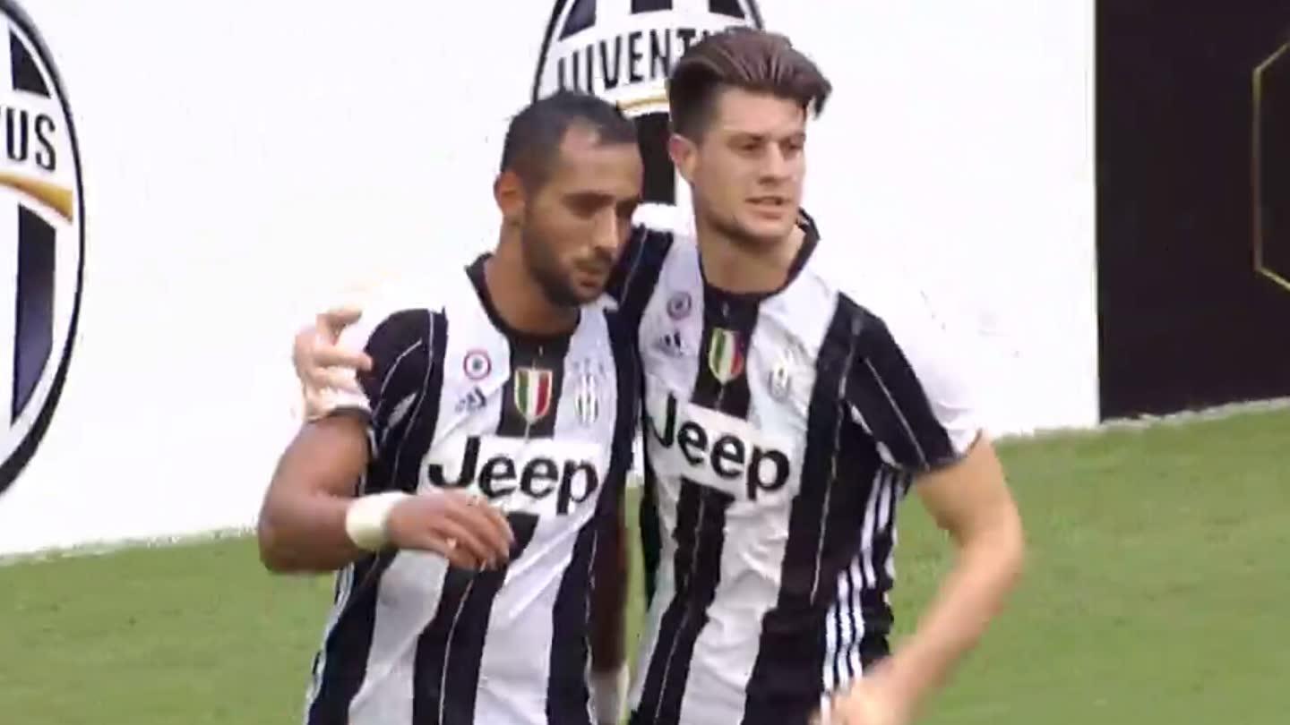 皮亚尼奇任意球被挡 贝纳蒂亚补射连场破门