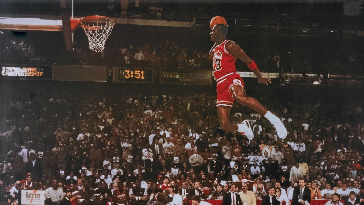 乔丹罚球线起跳暴扣!nba史上最伟大虐篮合辑