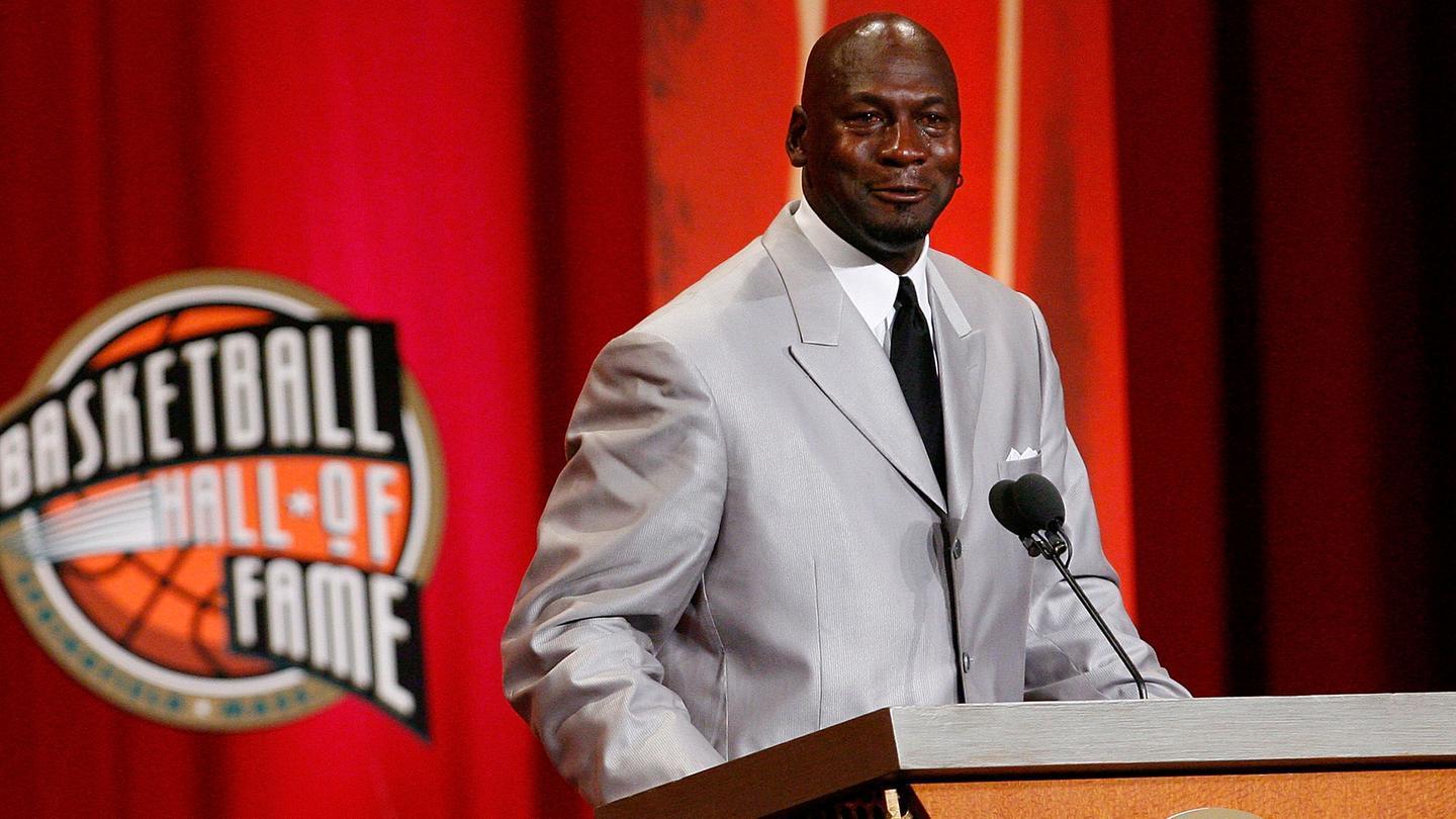 被玩坏的哭泣表情!乔丹名人堂演讲多次落泪哽咽-乐视体育