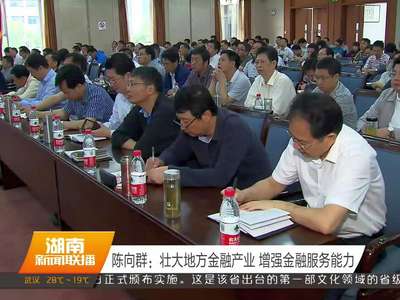 湖南省党政领导干部金融管理专题研修班开班 陈向群作主题报告