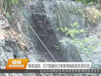 娄底涟源：207国道伏口李家湾地段发生泥石流