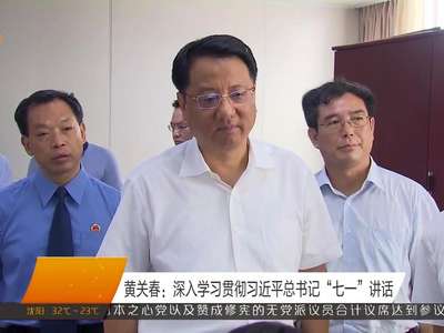 黄关春：深入学习贯彻习近平总书记“七一”讲话