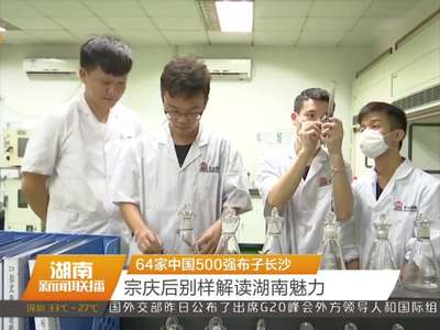 64家中国500强布子长沙 宗庆后别样解读湖南魅力