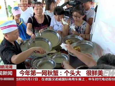 湘阴鹤龙湖今年第一网秋蟹：个头大 很鲜美