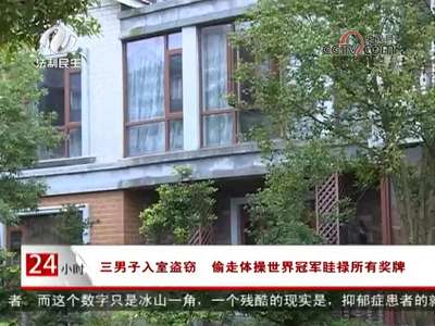 株洲：三男子入室盗窃 偷走体操世界冠军眭禄所有奖牌 