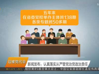 新闻发布：认真落实从严管党治党政治责任