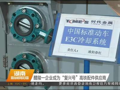 醴陵一企业成为“复兴号”高铁配件供应商