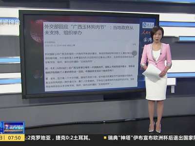 [视频]外交部回应“广西玉林狗肉节” 当地政府从未支持举办