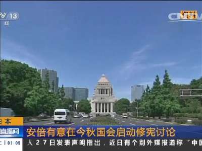 [视频]日本：安倍有意在今秋国会启动修宪讨论