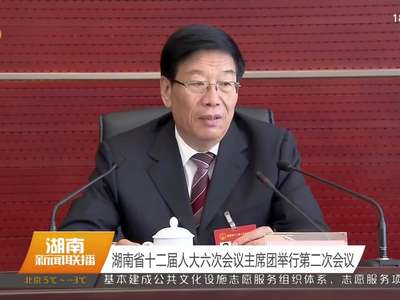 湖南省十二届人大六次会议主席团举行第二次会议