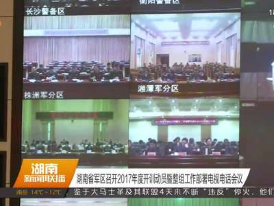 湖南省军区召开2017年度开训动员暨整组工作部署电视电话会议