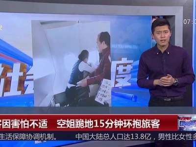 [视频]旅客因害怕不适 空姐跪地15分钟环抱旅客