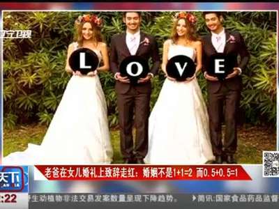 [视频]老爸在女儿婚礼上致辞走红：有问题进原厂 不要自己修