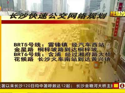 长沙万家丽BRT线首站 全面推进“公交都市”