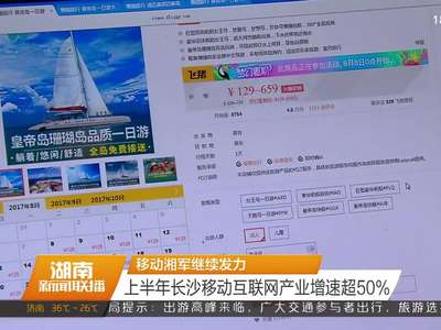 移动湘军继续发力 上半年长沙移动互联网产业增速超50%