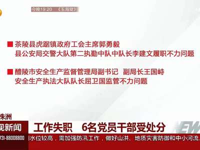 工作失职 6名党员干部受处分