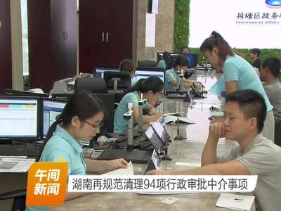 湖南再规范清理94项行政审批中介事项