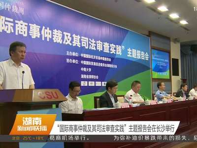 “国际商事仲裁及其司法审查实践”主题报告会在长沙举行