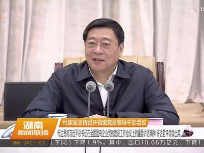 杜家毫主持召开省级党员领导干部会议