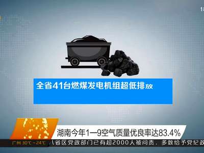 湖南今年1-9空气质量优良率达83.4%