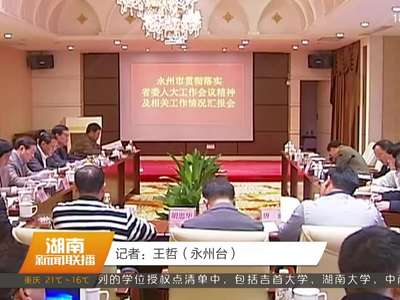 李友志在永州调研人大工作