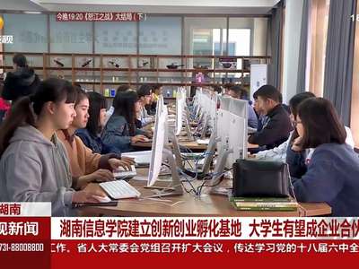 湖南信息学院建立创新创业孵化基地 大学生有望成企业合伙人