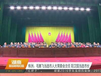 株洲：毛腾飞当选市人大常委会主任 阳卫国当选市长